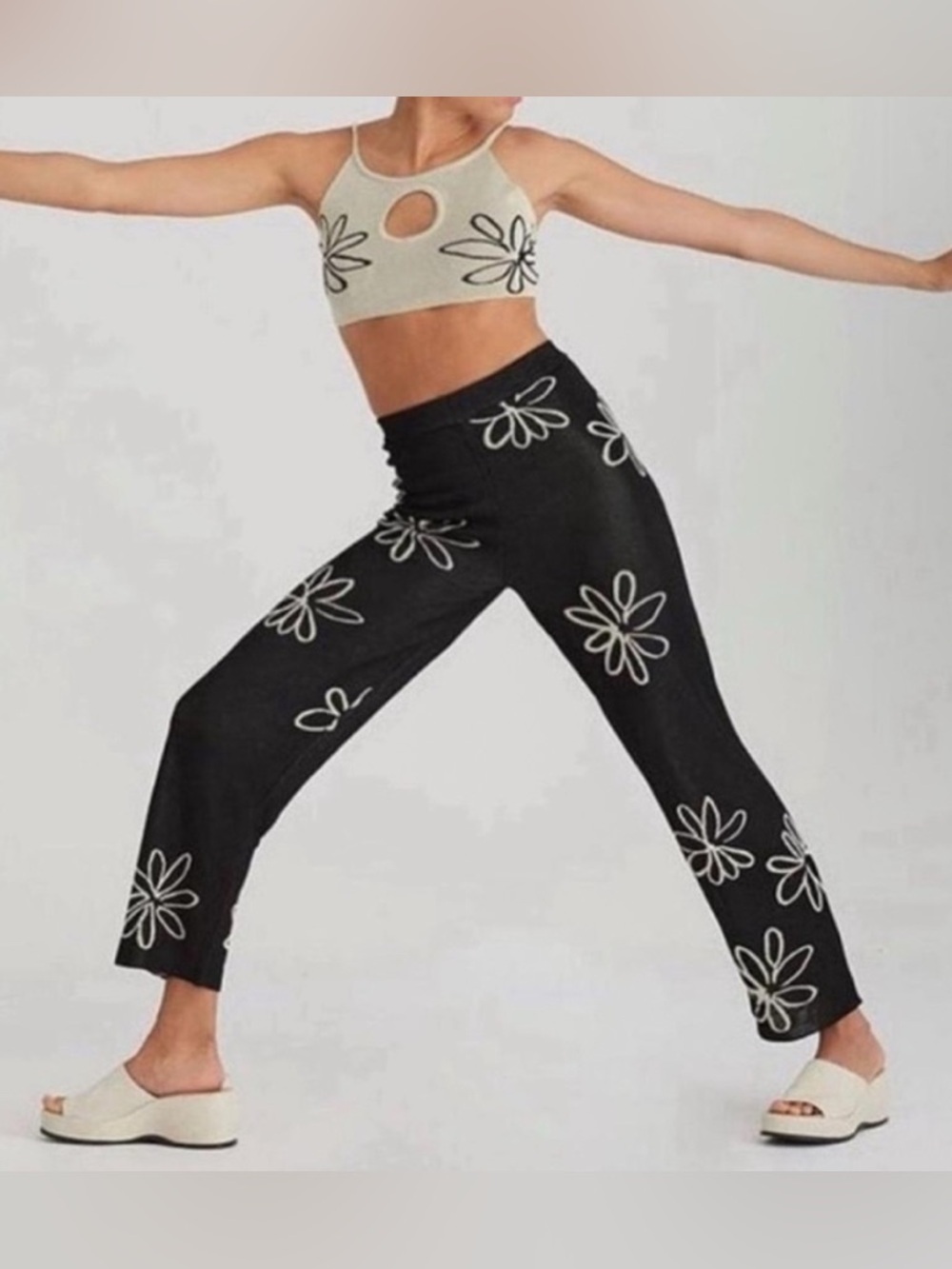 PALOMA WOOL daisy print stretchy pants size medium